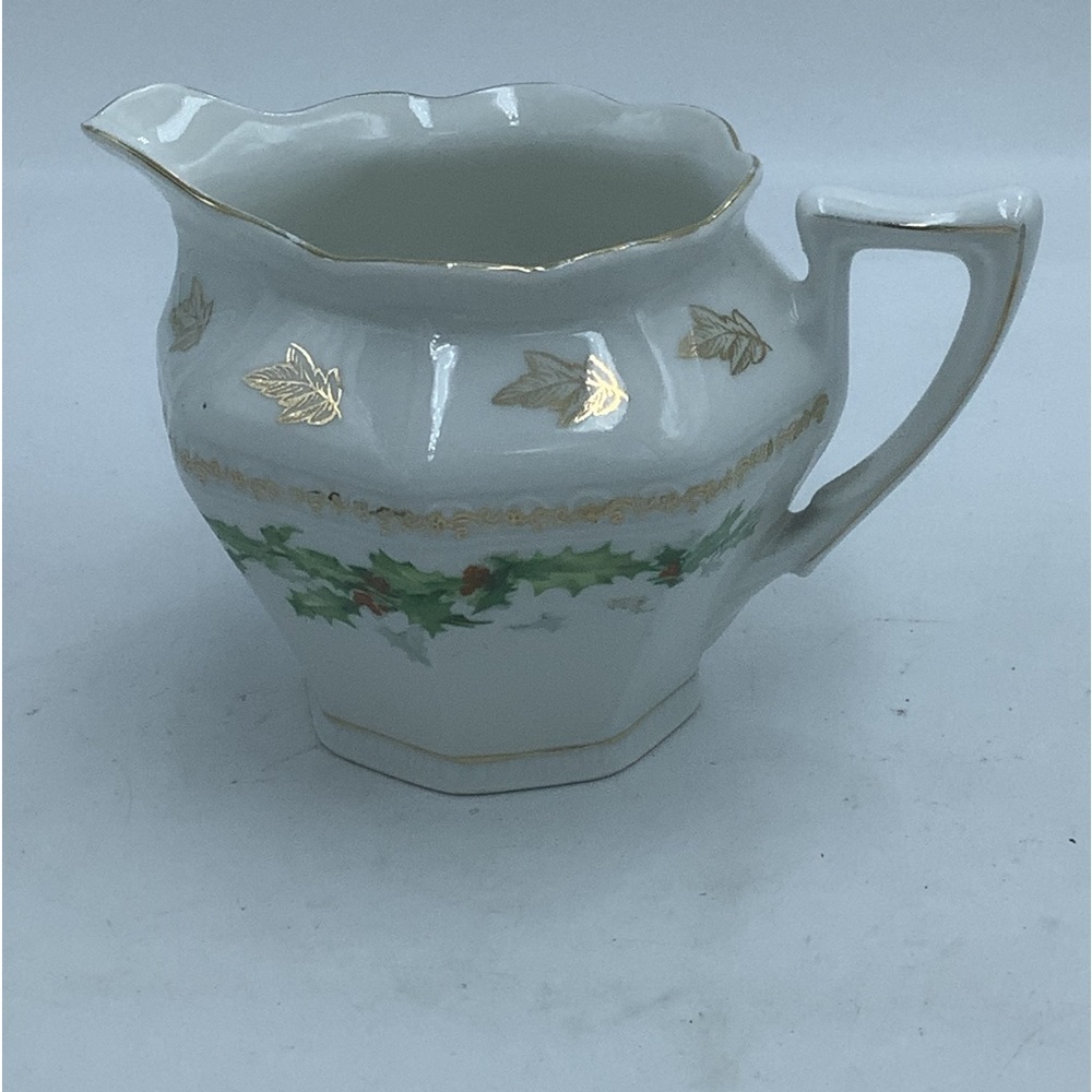 Z. S. & C. Bavaria Holiday Holly Creamer